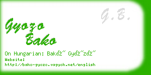 gyozo bako business card